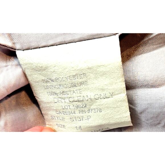 S. C. Basics Womens Blazer 14P 14 P Petite Size PL Black Button Down Coat Jacket - Picture 6 of 7